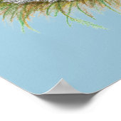 Silkie Bantam Splash Chickens Poster (Ecke)