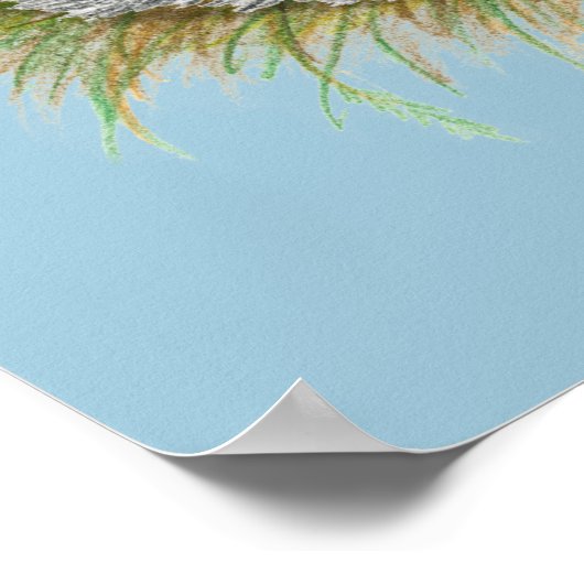 Silkie Bantam Splash Chickens Poster (Ecke)