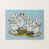 Silkie Bantam Splash Chickens Puzzle (Horizontal)