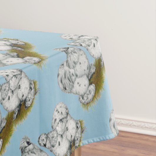 Silkie Bantam Splash Chickens Tischdecke (Beispiel)