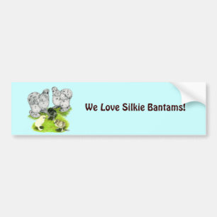 Silkie Bantam Splash Familie Autoaufkleber