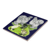 Silkie Bantam Splash Familie Fliese (Seite)