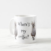 Silkie Bantam Wo ist mein Kaffee Kaffeetasse (Vorderseite Links)