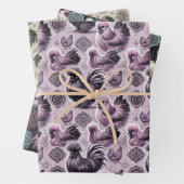 Silkie Chicken 3-Blatt Flachpapier Set Geschenkpapier Set (Beispiel)