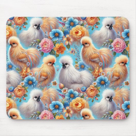 Silkie Chicken farbenfrohe Backwaren & Niedliche M Mousepad (Vorne)