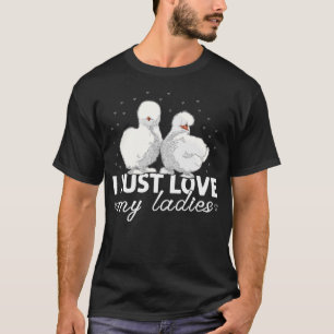 Silkie Chicken Farm Bauer I Liebe Chinesisch Silk  T-Shirt