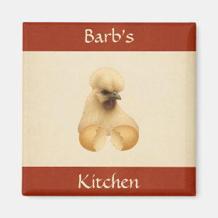 Silkie Chicken Hen Niedlich Classy Kühlschrank Mag Magnet