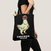 Silkie Chicken Mama Funny Chicken Bauer Mutter Tasche (Von Nahem)