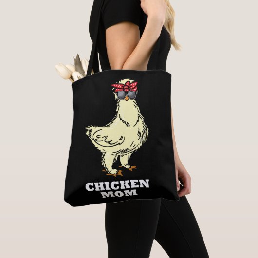 Silkie Chicken Mama Funny Chicken Bauer Mutter Tasche (Von Nahem)