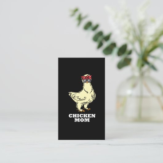 Silkie Chicken Mama Funny Chicken Bauer Mutter Visitenkarte (Stehend Vorderseite)