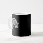 Silkie Chicken Moon Silhouette Funny Lazy Hallowee Kaffeetasse (Vorderseite Links)