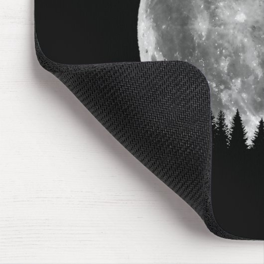 Silkie Chicken Moon Silhouette Funny Lazy Hallowee Mousepad (Ecke)