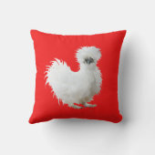 Silkie Chicken on Red Kissen (Rückseite)