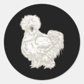 Silkie Chicken Runder Aufkleber (Vorderseite)
