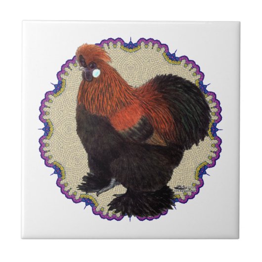 Silkie Circle Fliese (Vorderseite)