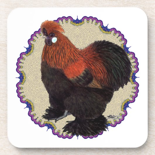 Silkie Circle Getränkeuntersetzer (Vorderseite)