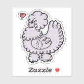 Silkie Hen Sticker (Blatt)