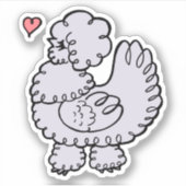 Silkie Hen Sticker (Vorderseite)