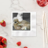 Silkie Hens mit Hühnern pinkeln aus Federn Serviette (Beispiel)