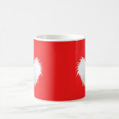 Silkie-Huhn auf Rot Kaffeetasse (Mittel)