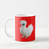 Silkie-Huhn auf Rot Kaffeetasse (Links)