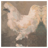 Silkie Huhn-Bauernhausgewebe 56" Baumwolle Stoff (Nahaufnahme)