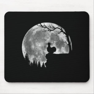 Silkie-Huhn-Mond-Silhouette Lustiger Fauler Hallow Mousepad