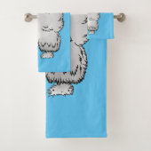 Silkie-Hühner-Cartoon Badhandtuch Set (Insitu)