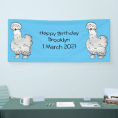 Silkie-Hühner-Cartoon Banner (Messe)