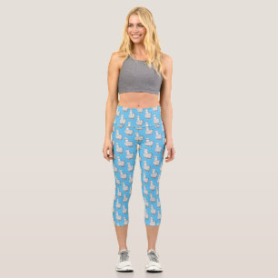 Silkie-Hühner-Cartoon Capri Leggings