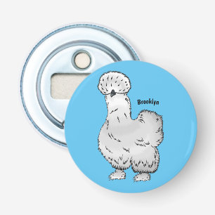 Silkie-Hühner-Cartoon Flaschenöffner
