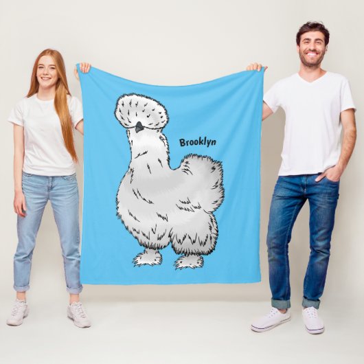 Silkie-Hühner-Cartoon Fleecedecke (Beispiel)
