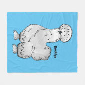 Silkie-Hühner-Cartoon Fleecedecke (Vorderseite (Horizontal))