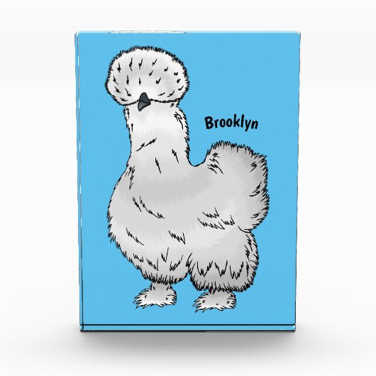 Silkie-Hühner-Cartoon Fotoblock (Vorderseite)