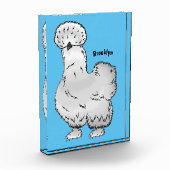 Silkie-Hühner-Cartoon Fotoblock (Links)