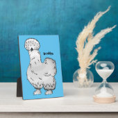 Silkie-Hühner-Cartoon Fotoplatte (Seite)