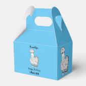 Silkie-Hühner-Cartoon Geschenkschachtel (Rückseite)