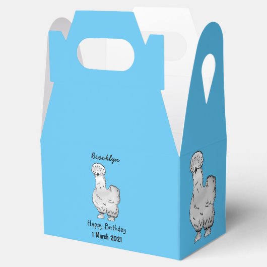 Silkie-Hühner-Cartoon Geschenkschachtel (Geöffnet)