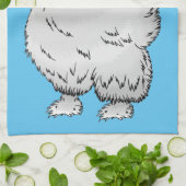 Silkie-Hühner-Cartoon Geschirrtuch (Gefaltet)