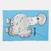 Silkie-Hühner-Cartoon Geschirrtuch (Horizontal)