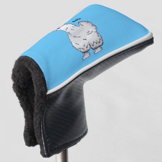 Silkie-Hühner-Cartoon Golf Headcover (3/4 Vorderseite)