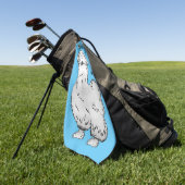 Silkie-Hühner-Cartoon Golfhandtuch (Gras)