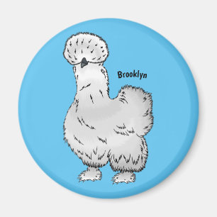 Silkie-Hühner-Cartoon Magnet