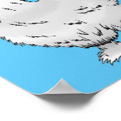 Silkie-Hühner-Cartoon Poster (Ecke)