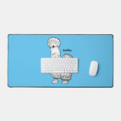 Silkie-Hühner-Cartoon Schreibtischunterlage (Tastatur & Maus)