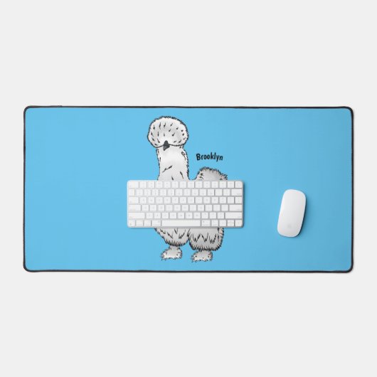 Silkie-Hühner-Cartoon Schreibtischunterlage (Tastatur & Maus)