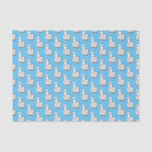 Silkie-Hühner-Cartoon Seidenpapier (Vorderseite)