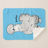 Silkie-Hühner-Cartoon Sherpadecke (Vorderseite (Horizontal))