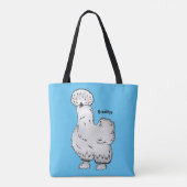 Silkie-Hühner-Cartoon Tasche (Rückseite)