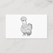 Silkie-Hühner-Cartoon Visitenkarte (Rückseite)